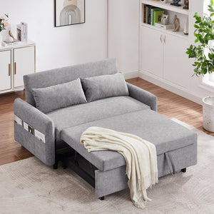 English Elm Sku Convertible Sleeper Sofa with Storage Drawer Ottoman Usb Ports Studio Ready N719P185195E