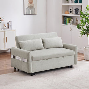 English Elm Sku Convertible Sleeper Sofa with Storage Drawer Ottoman Usb Ports Studio Ready N719P185195A
