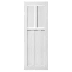 English Elm Crazy Elf Triple Primed Barn Door Slab with Sliding Hardware Kit for Modern Interiors W936S00024
