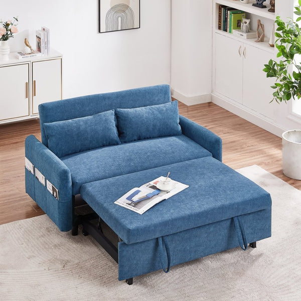 English Elm Sku Convertible Sleeper Sofa with Storage Drawer Ottoman Usb Ports Studio Ready N719P185195C
