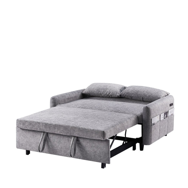English Elm Sku Convertible Sleeper Sofa with Storage Drawer Ottoman Usb Ports Studio Ready N719P185195E