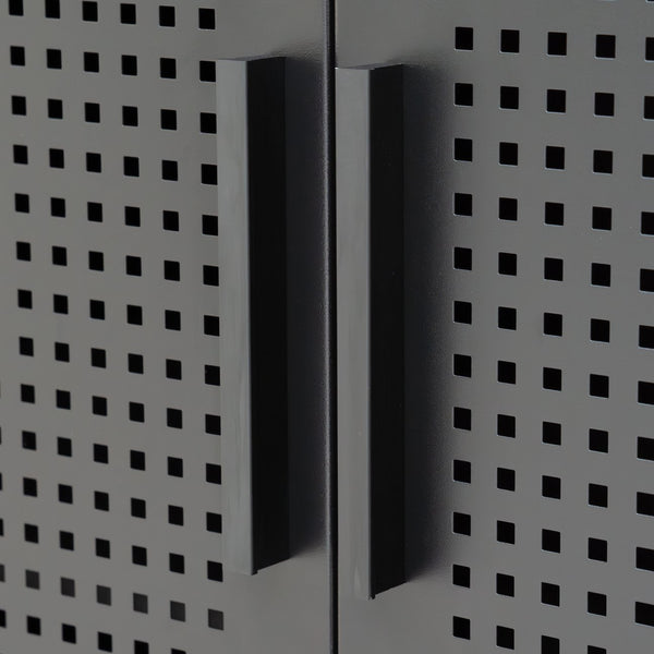 English Elm NO Metal Storage Cabinet with 2 Doors and Adjustable Shelves, Heavy Duty Steel File Cabinet, Secure Wall-Mountable Black W252113562