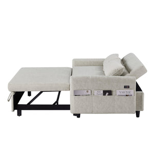 English Elm Sku Convertible Sleeper Sofa with Storage Drawer Ottoman Usb Ports Studio Ready N719P185195A