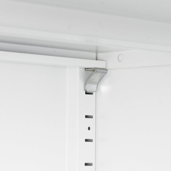 English Elm NO Metal Storage Cabinet with 2 Doors and Adjustable Shelves, Heavy Duty Steel File Cabinet, Secure Wall-Mountable White W252113563