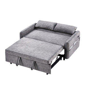 English Elm Sku Convertible Sleeper Sofa with Storage Drawer Ottoman Usb Ports Studio Ready N719P185195E