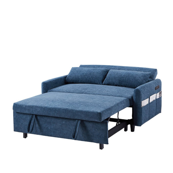 English Elm Sku Convertible Sleeper Sofa with Storage Drawer Ottoman Usb Ports Studio Ready N719P185195C