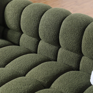 English Elm 102 Inch Linen Modular Sectional Sofa with Hidden Storage and Cloud Cushion Comfort W1099S00076