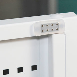 English Elm NO Metal Storage Cabinet with 2 Doors and Adjustable Shelves, Heavy Duty Steel File Cabinet, Secure Wall-Mountable White W252113563