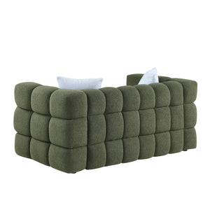 English Elm 102 Inch Linen Modular Sectional Sofa with Hidden Storage and Cloud Cushion Comfort W1099S00076