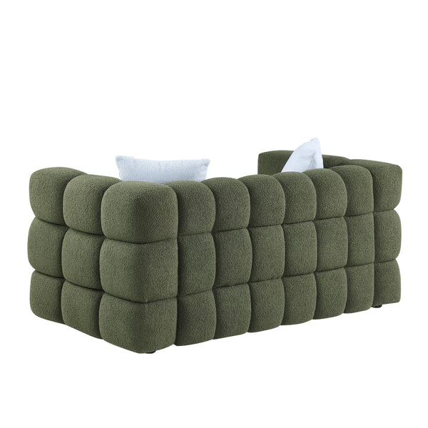 English Elm 102 Inch Linen Modular Sectional Sofa with Hidden Storage and Cloud Cushion Comfort W1099S00076