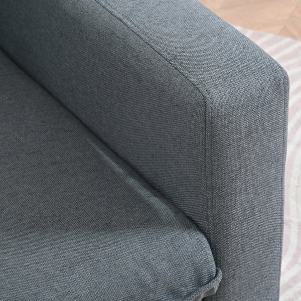 English Elm Recliner Chair with Phone Holder Cup Storage Push Back Fabric Seat for Living Room Grey W680131614
