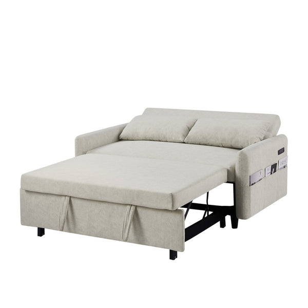 English Elm Sku Convertible Sleeper Sofa with Storage Drawer Ottoman Usb Ports Studio Ready N719P185195A