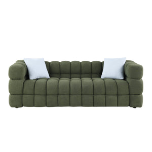 English Elm 102 Inch Linen Modular Sectional Sofa with Hidden Storage and Cloud Cushion Comfort W1099S00076