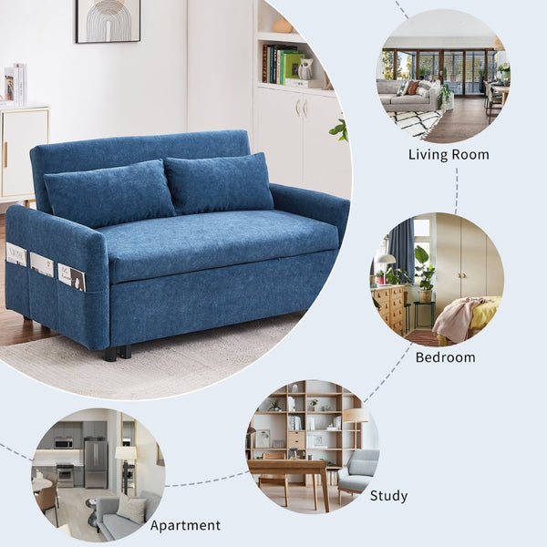 English Elm Sku Convertible Sleeper Sofa with Storage Drawer Ottoman Usb Ports Studio Ready N719P185195C