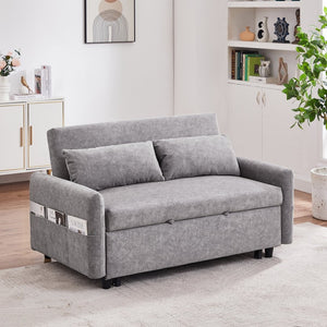 English Elm Sku Convertible Sleeper Sofa with Storage Drawer Ottoman Usb Ports Studio Ready N719P185195E
