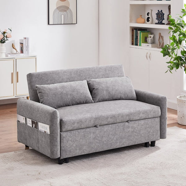 English Elm Sku Convertible Sleeper Sofa with Storage Drawer Ottoman Usb Ports Studio Ready N719P185195E