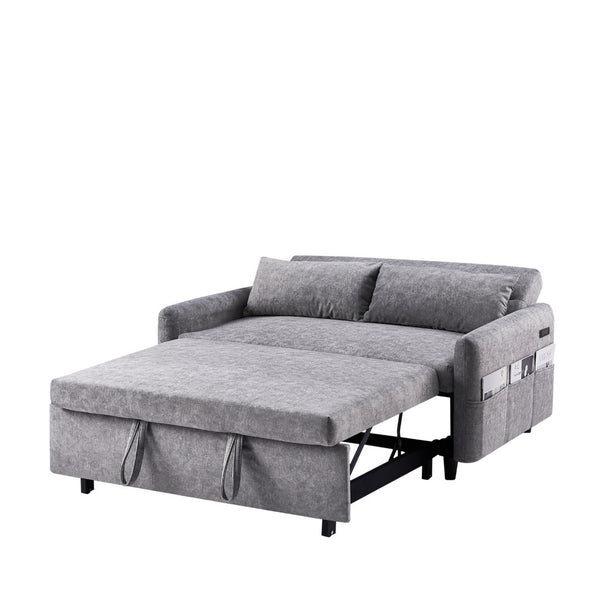 English Elm Sku Convertible Sleeper Sofa with Storage Drawer Ottoman Usb Ports Studio Ready N719P185195E