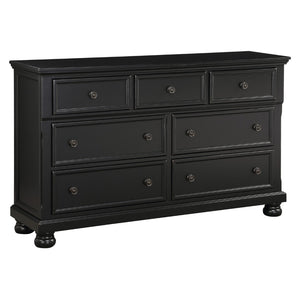 English Elm Transitional White Wood Dresser with Seven Dovetail Drawers and Hidden Jewelry Tray B011P143959