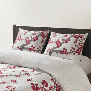 English Elm Duvet Natori Cherry Blossom King Mini Set — 100% Cotton Sateen & Percale, Diamond Print, OEKO‑TEX B03599555