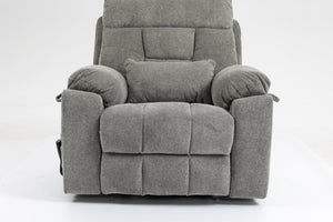 English Elm Old Age Velvet Power Lift Recliner with Dual Motors Massage Heating Flat Recline W547S00044