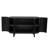 Hearth and Haven Wavelength Sideboard with Adjustable Shelves, Black WF308095AAB