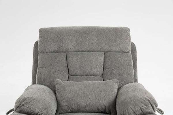 English Elm Old Age Velvet Power Lift Recliner with Dual Motors Massage Heating Flat Recline W547S00044