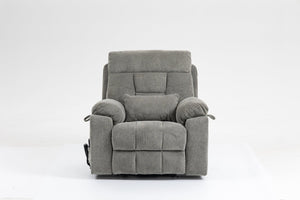 English Elm Old Age Velvet Power Lift Recliner with Dual Motors Massage Heating Flat Recline W547S00044