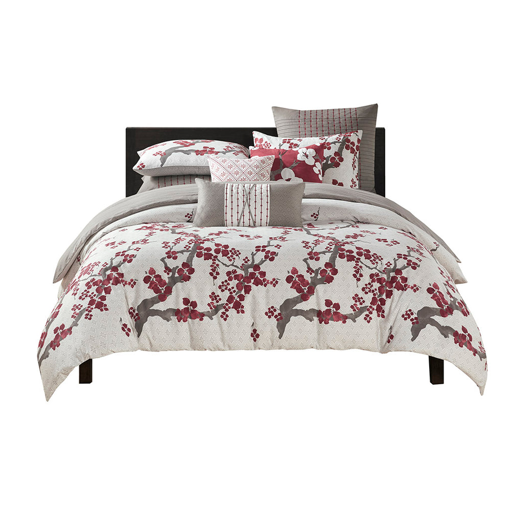 English Elm Duvet Natori Cherry Blossom King Mini Set — 100% Cotton Sateen & Percale, Diamond Print, OEKO‑TEX B03599555