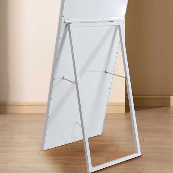 English Elm LED Mirror Lamp With Lights Full-Length Floor & Wall Vanity Mirror, Shatterproof HD Glass, Sleek Frame W2312141726