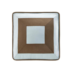 English Elm 7 Piece Comforter Set - Elegant Light Blue King Bedding With Decorative Pillows & Chocolate Bedskirt B03596898