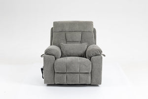 English Elm Old Age Velvet Power Lift Recliner with Dual Motors Massage Heating Flat Recline W547S00044