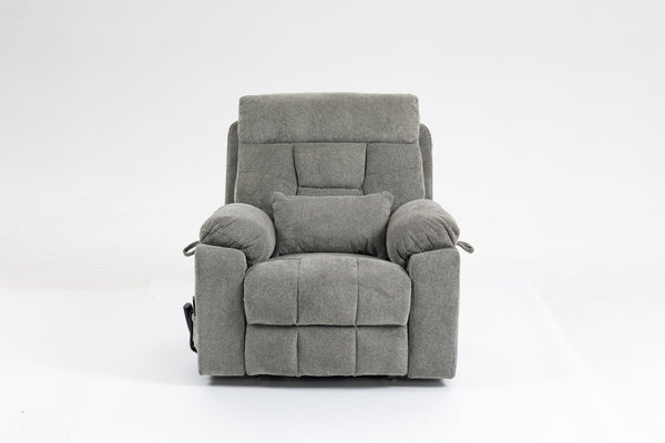 English Elm Old Age Velvet Power Lift Recliner with Dual Motors Massage Heating Flat Recline W547S00044