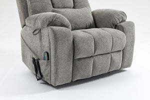 English Elm Old Age Velvet Power Lift Recliner with Dual Motors Massage Heating Flat Recline W547S00044
