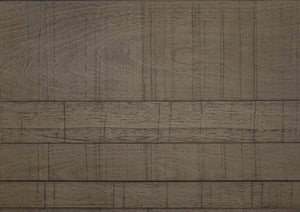 English Elm Rustic Longview Gray Nightstand with Drawer & Open Cubby, Birch Veneer Planked Frame, Metal Bar Hardware B011P143957