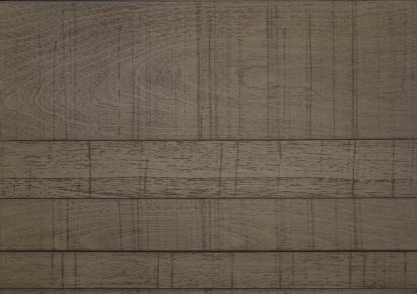 English Elm Rustic Longview Gray Nightstand with Drawer & Open Cubby, Birch Veneer Planked Frame, Metal Bar Hardware B011P143957