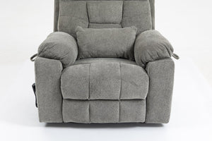 English Elm Old Age Velvet Power Lift Recliner with Dual Motors Massage Heating Flat Recline W547S00044