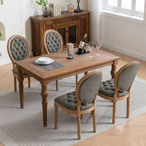 English Elm French Solid Wood Dining Chair with Nailhead Trim, High-Density Cushion & Hand-Pulled Backrest Olive Green W1143137915