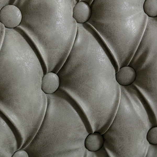 English Elm French Solid Wood Dining Chair with Nailhead Trim, High-Density Cushion & Hand-Pulled Backrest Olive Green W1143137915