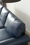 English Elm Classic Living Room Nails Sofa Navy Blue Faux Leather