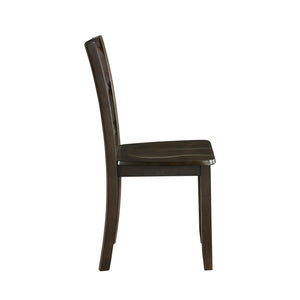 English Elm Classic Transitional 5pc Dining Set with Lattice-Back Side Chairs and Solid Wood Table, Durable Finish Charcoal 51.75 L x 40 W x 11.25 H B011P144223