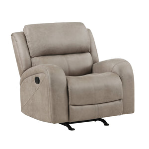 English Elm Luxurious Pagosa Rocker Recliner Chair Brown Microfiber Plush Contoured Seating Reclines Smoothly B011P144390
