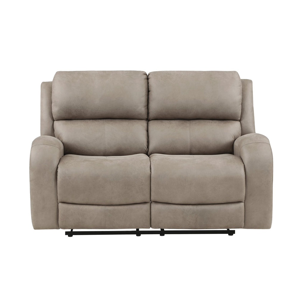 English Elm Luxurious Pagosa Double Reclining Loveseat in Brown Microfiber — Plush Contoured Seats, Dual Recline Comfort 63.5" B011P144391