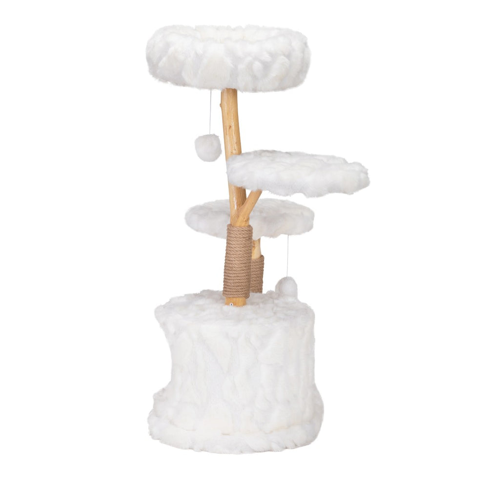 English Elm Modern Natural Branch Cat Tower Plush Perches Enclosed House Scandinavian Home Decor W2181P144452