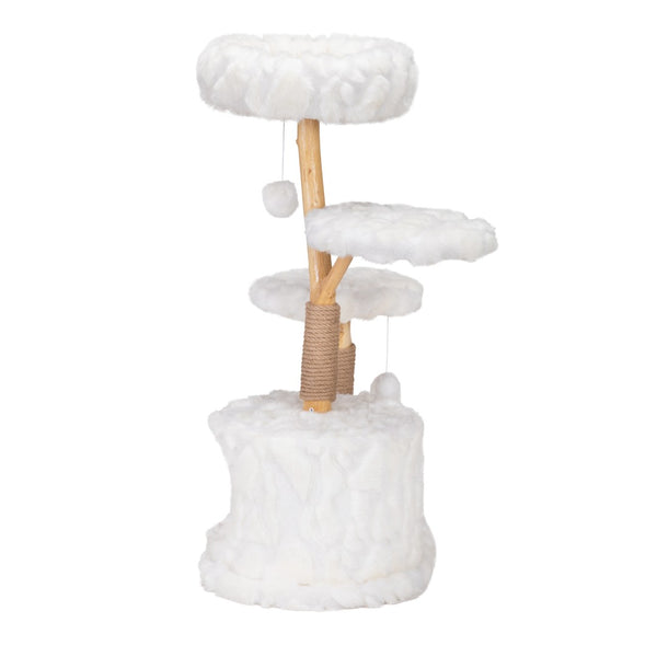 English Elm Modern Natural Branch Cat Tower Plush Perches Enclosed House Scandinavian Home Decor W2181P144452