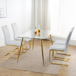 English Elm Modern Faux Leather Dining Side Chairs with Chrome Legs Ergonomic Set of 2 W210127296