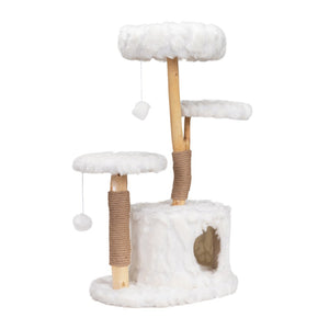 English Elm Modern Natural Branch Cat Tower Plush Perches Enclosed House Scandinavian Home Decor W2181P144452
