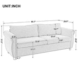 English Elm 80.7'' 2-In-1 Sofa Bed Sleeper With Large Memory Mattress(63''*70.9*3.3 Inch), For Living Room Spaces Bedroom