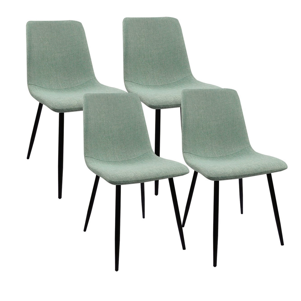 English Elm 47" Modern Minimalist Dining Table With Light Green Chairs, Compact Office Desk For Small Spaces W2189S00767