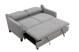 English Elm 69"3 Convertible Queen Sleeper Sofa Bed with 3-Level Adjustable Backrest, Modern Compact Futon Lounge Crafted for Comfort (Gray) W1417132011