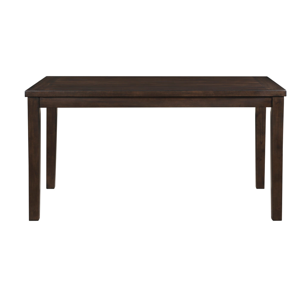 English Elm Dark Cherry 7pc Dining Set - Transitional Acacia Veneer Table with X-Back Beige Upholstered Chairs, Seats 6 B011P144388